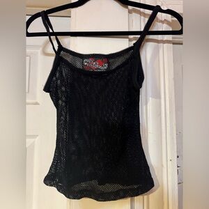 Lip Service vintage 90s fishnet tank goth fetish club M
